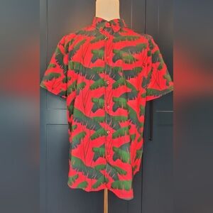RSVLTS Vibrant Pink and Green Tropical Shirt